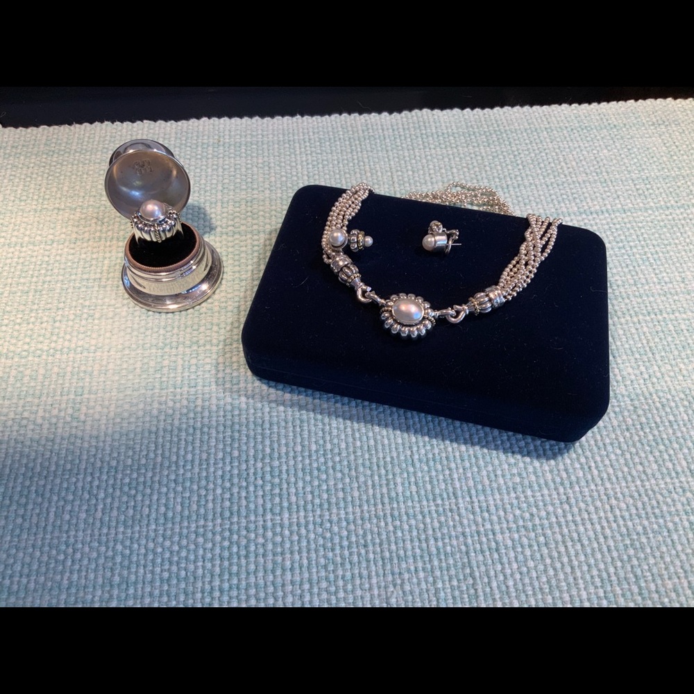 Beautiful and rare,Lagos vintage caviar pearl ring - Picture 5 of 6